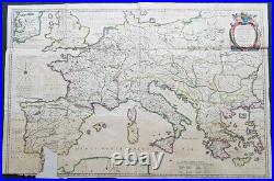 1634 Joan Blaeu Large Antique Map of Europe under Charlemagne I, 8th Century