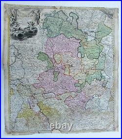 1720 antique MAP of GERMANY 18th CENTURY Lower Saxony & North Rhine-Westphalia