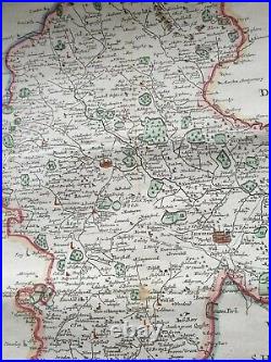 1722 Antique British Genuine Maps Oxford Shire & Stafford Shire 18th Century