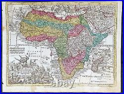 1744 Georg Mattaus Seutter Antique Map of Africa