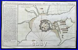 1760 Bowen Antique Map, Plan Fort & Town of Vijaydurg, Maharashtra State, India