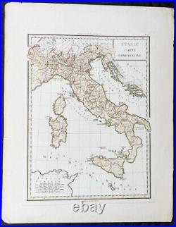 1765 Pierre Francois Tardieu Large Antique Map of Italy