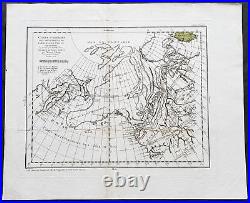 1772 Robert De Vaugondy & Diderot Antique Map of America California to Alaska