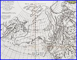 1772 Robert De Vaugondy & Diderot Antique Map of America California to Alaska