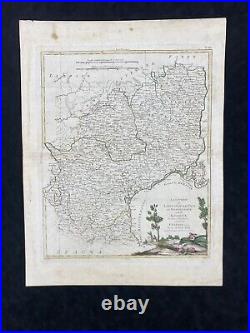 1777 Antique Map Region of Languedoc, Foix, Roussillon and Rouergue by Zatta
