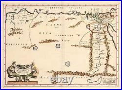 17th Century Antique map of the Patriarchate of Alexandria in Roman times, 1640