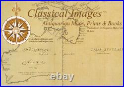 1816 John Thomson Large Antique Map Grenada, Tobago, Curacao Trinidad Caribbean