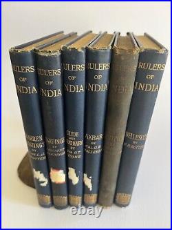 1890's RULERS OF INDIA series 6 VOLUMES fold out maps antique, Oxford British