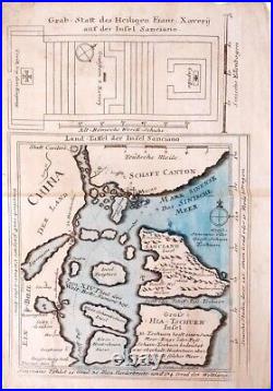 18th Century Map of Sancian Macau Southern Coast of China Very Rare Look Details