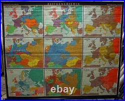 20. Century history rollable map vintage wall chart poster print