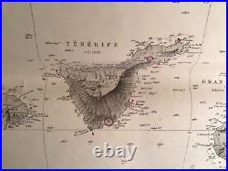 20th Century Vintage French Nautical Map Cote Ouest Afrique