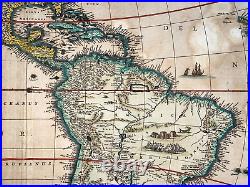 America 1658 Nicolas Visscher Large Antique Map First State 17th Century