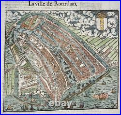 Amsterdam 1568 Sebastian Munster Antique Engraved Map 16th Century