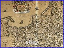 Antique 17th Century Blaeu Prussia Map