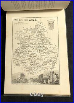 Antique 1867 Atlas Geographic & Statistical of France 90 MAPS of Regions & Stats