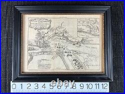 Antique 18th Century Map Siege of Quebec London Magazine