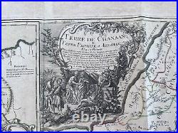 Antique 19th century Map Chanaan Terre Promise Abraham 1778