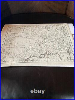 Antique Map Carte De La Lousiane et Pays Voifins 1757