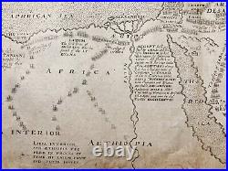 Antique Map Middle East William Hole Arabia Happie 1614 Walter Raleigh Historie