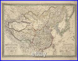 Antique Map of Asia Chinese Empire Empire of Japan 19th Century China