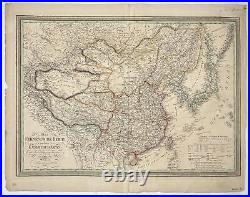 Antique Map of Asia Chinese Empire Empire of Japan 19th Century China