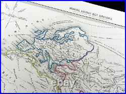 Antique Map of The Ancient World Ptolemy 2nd Century Coloured Engraving 1846