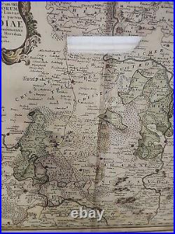 Antique Map of Vogtlandiae (southern Germany) 18th century Paullo Longolio