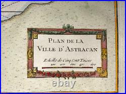 Astracan Russia 1750 Bellin Nice Antique Map 18th Century