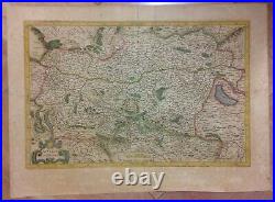Austria 1628 Gerard Mercator/jodocus Hondius Large Antique Map 17th Century