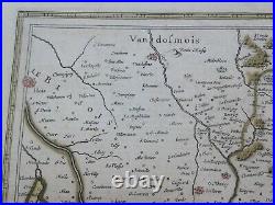 BEAUCE FRANCE 1636 JOHANNES JANSSON LARGE ANTIQUE MAP 17th CENTURY