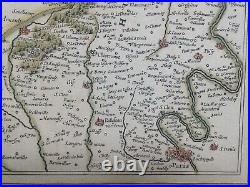 BEAUCE FRANCE 1636 JOHANNES JANSSON LARGE ANTIQUE MAP 17th CENTURY