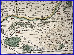 BEAUVAIS FRANCE 1642 WILLEM BLAEU LARGE ANTIQUE MAP 17th CENTURY