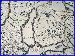 Baltic Sea 1654 Nicolas Sanson Unusual Large Antique Map 17th Century