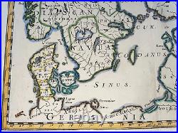 Baltic Sea 1654 Nicolas Sanson Unusual Large Antique Map 17th Century