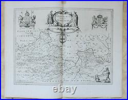 Blaeu, Map of Berkshire, 17th century, uncoloured, text in Dutch to back