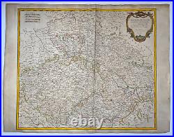 Bohemia Silesia Moravia 1751 Robert De Vaugondy Large Antique Map 18th Century