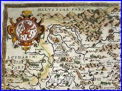 Bourgogne France 1579 Abraham Ortelius Unusual Large Antique Map 16th Century