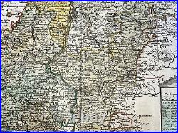 Brandeburg Pommern 1780 Homann Hrs Large Antique Engraved Map 18th Century