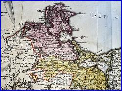 Brandeburg Pommern 1780 Homann Hrs Large Antique Engraved Map 18th Century