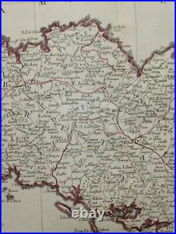 Bretagne Brittany Bonne 1777 Santini / Remondini Large Antique Map 18th Century