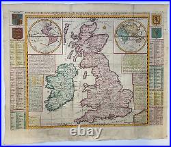British Isles Ireland 1719 Henri Chatelain Large Antique View 18th Century