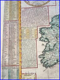 British Isles Ireland 1719 Henri Chatelain Large Antique View 18th Century