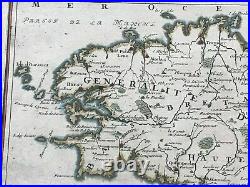Brittany (france) 1705 Nicolas De Fer Rare Antique Map 18th Century