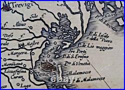 C. 1635 ANCIENT Antique Map Engraving of REPUBLIC OF VENICE by WILLEM J BLAEU