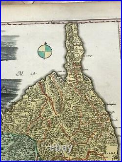 CORSICA FRANCE 1735 by HOMANN HRS LARGE NICE ANTIQUE MAP 18e CENTURY