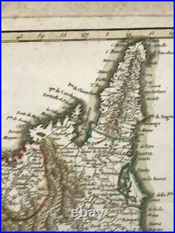 CORSICA FRANCE 1783 by Jean LATTRE VERY UNUSUAL LARGE ANTIQUE MAP 18TH CENTURY
