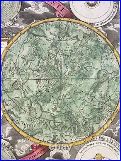 Celestial Map 1720 Eimmart/homann Large Antique Engraved Map 18th Century