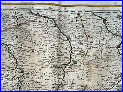 Champagne France 1640 Willem Blaeu Nice Large Antique Engraved Map 17th Century