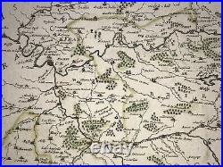Champagne France 1655 Nicolas Sanson Large Antique Map 17th Century