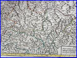 Dauphine France 1751 Robert De Vaugondy Large Antique Map In Colors 18th Century